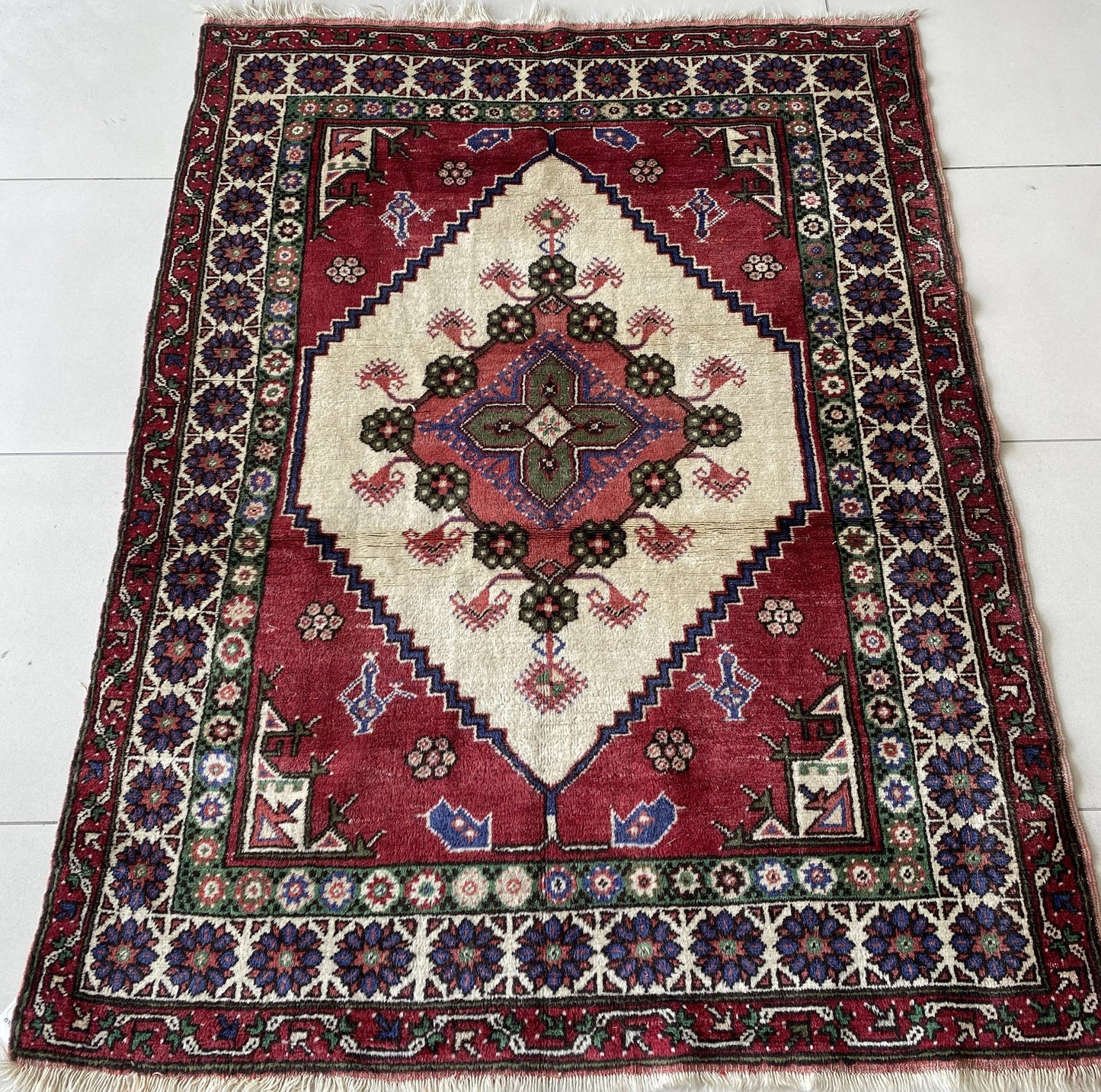Vintage Anatolian Dazkiri Rug