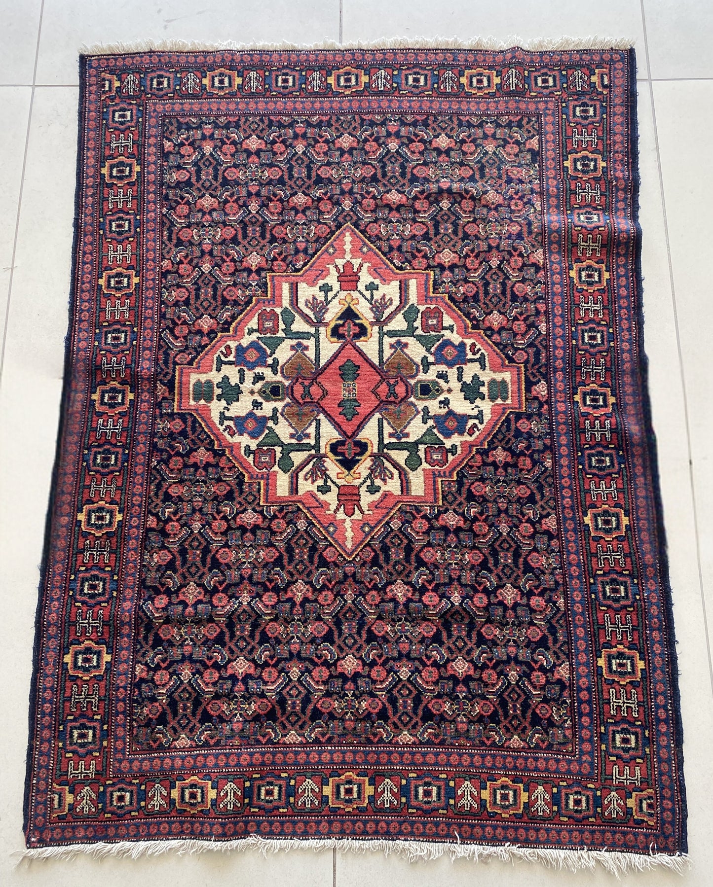 Antique Kurdish Senneh Rug