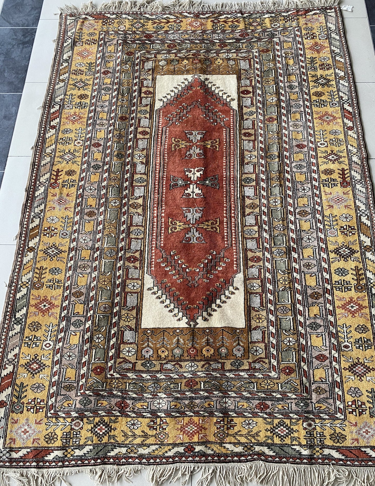 Vintage Turkish Milas Rug