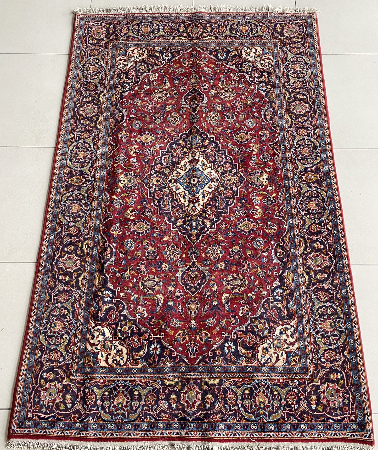 Antique Kashan Carpet Pair
