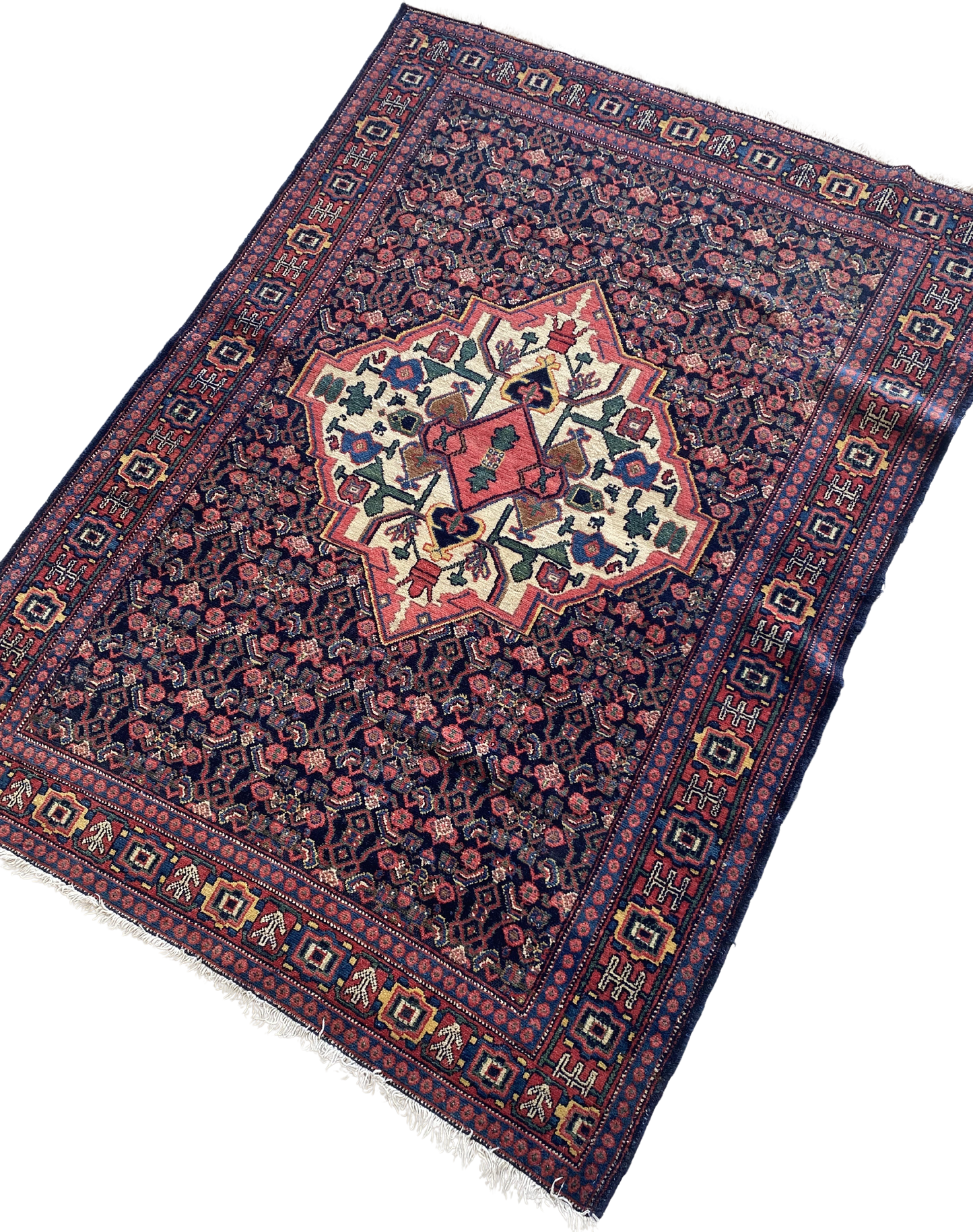 Antique Kurdish Senneh Rug