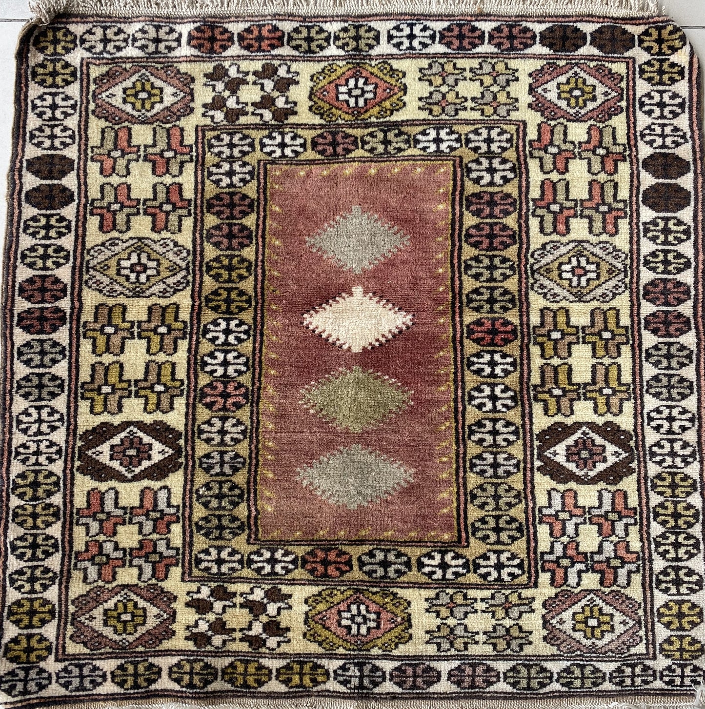 Vintage Turkish Milas Rug