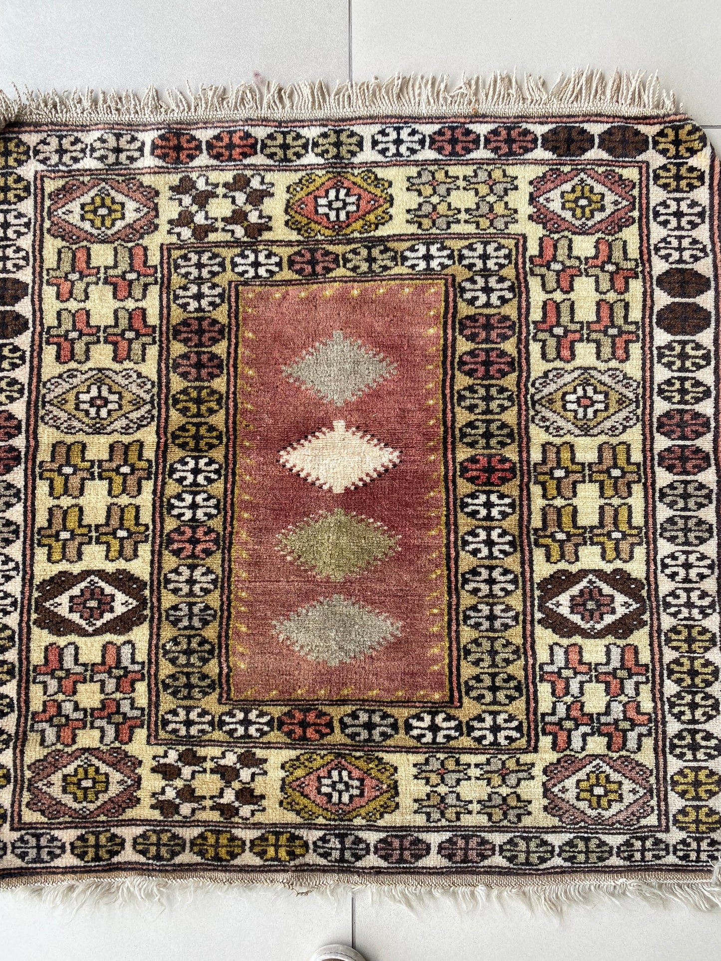 Vintage Turkish Milas Rug