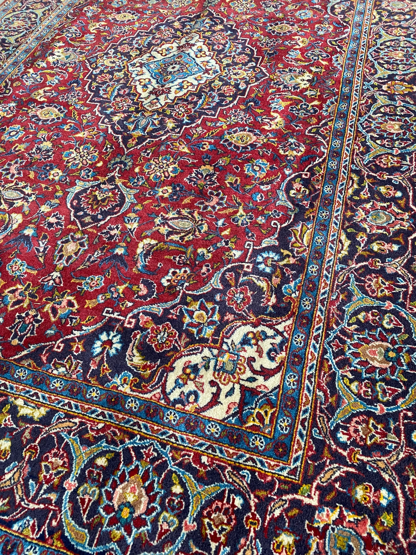 Antique Kashan Carpet Pair