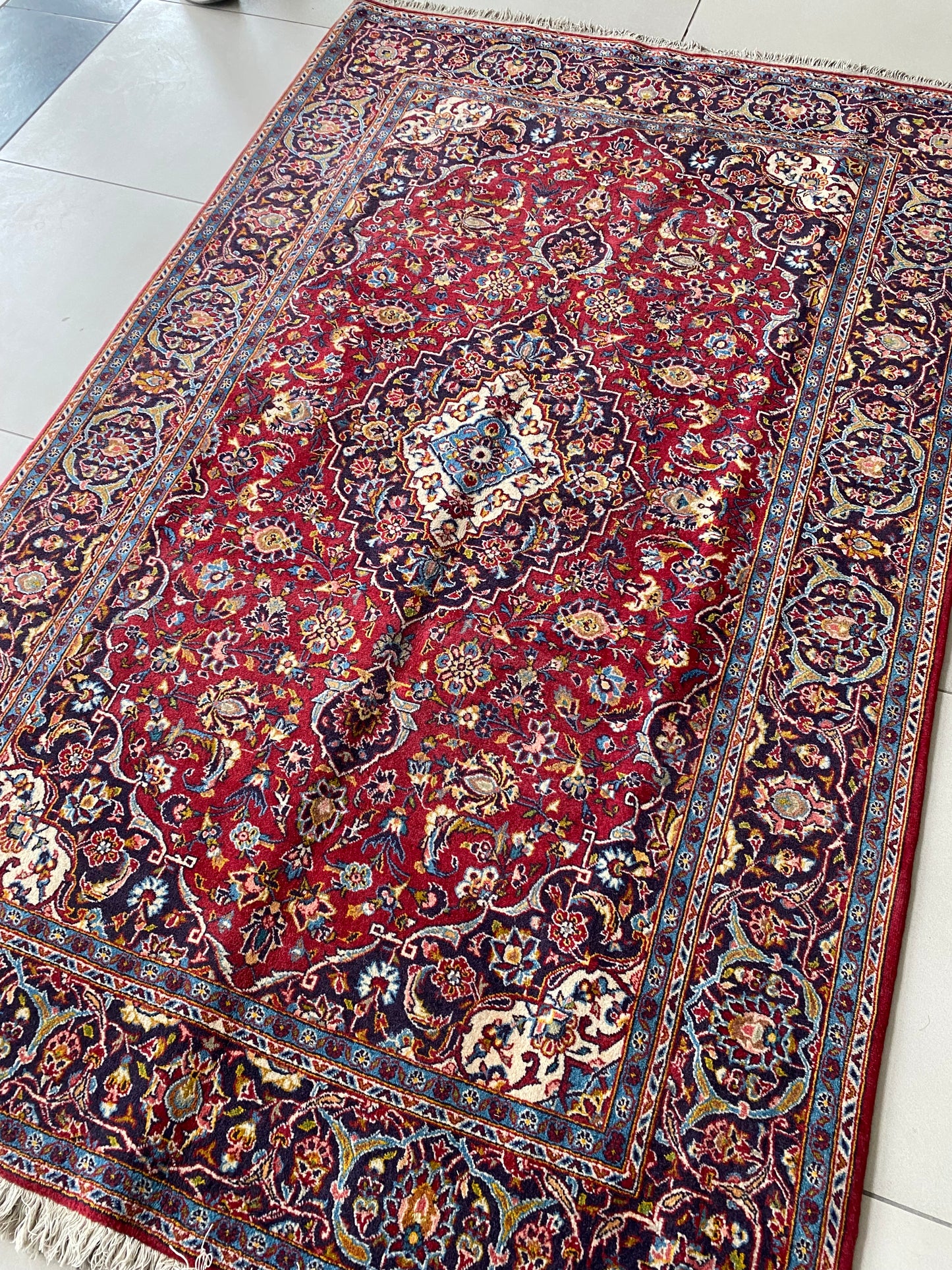 Antique Kashan Carpet Pair