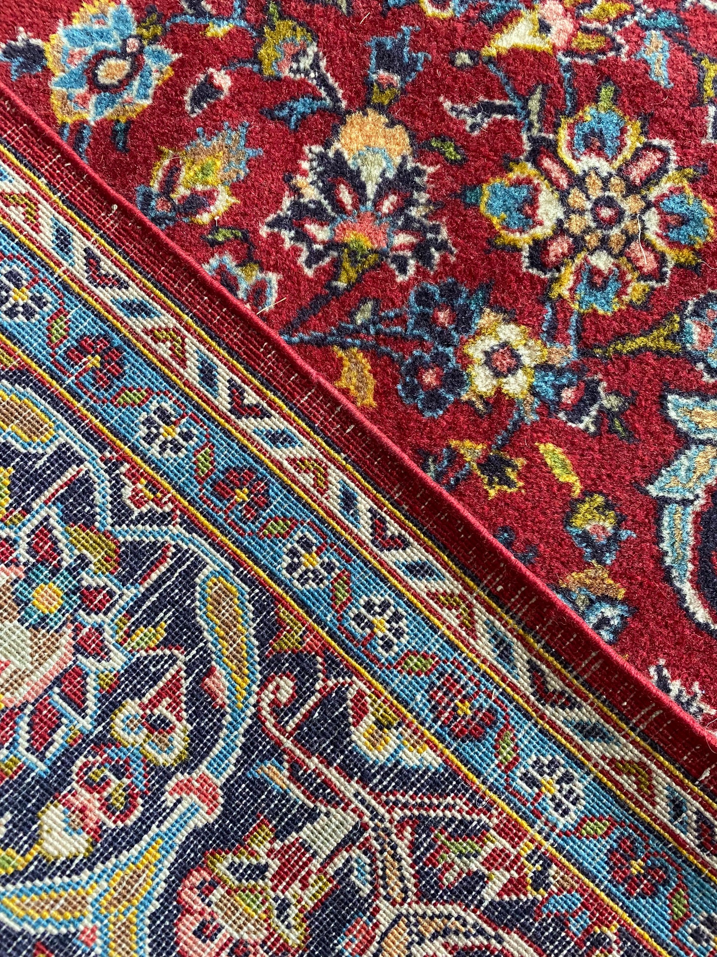 Antique Kashan Carpet Pair