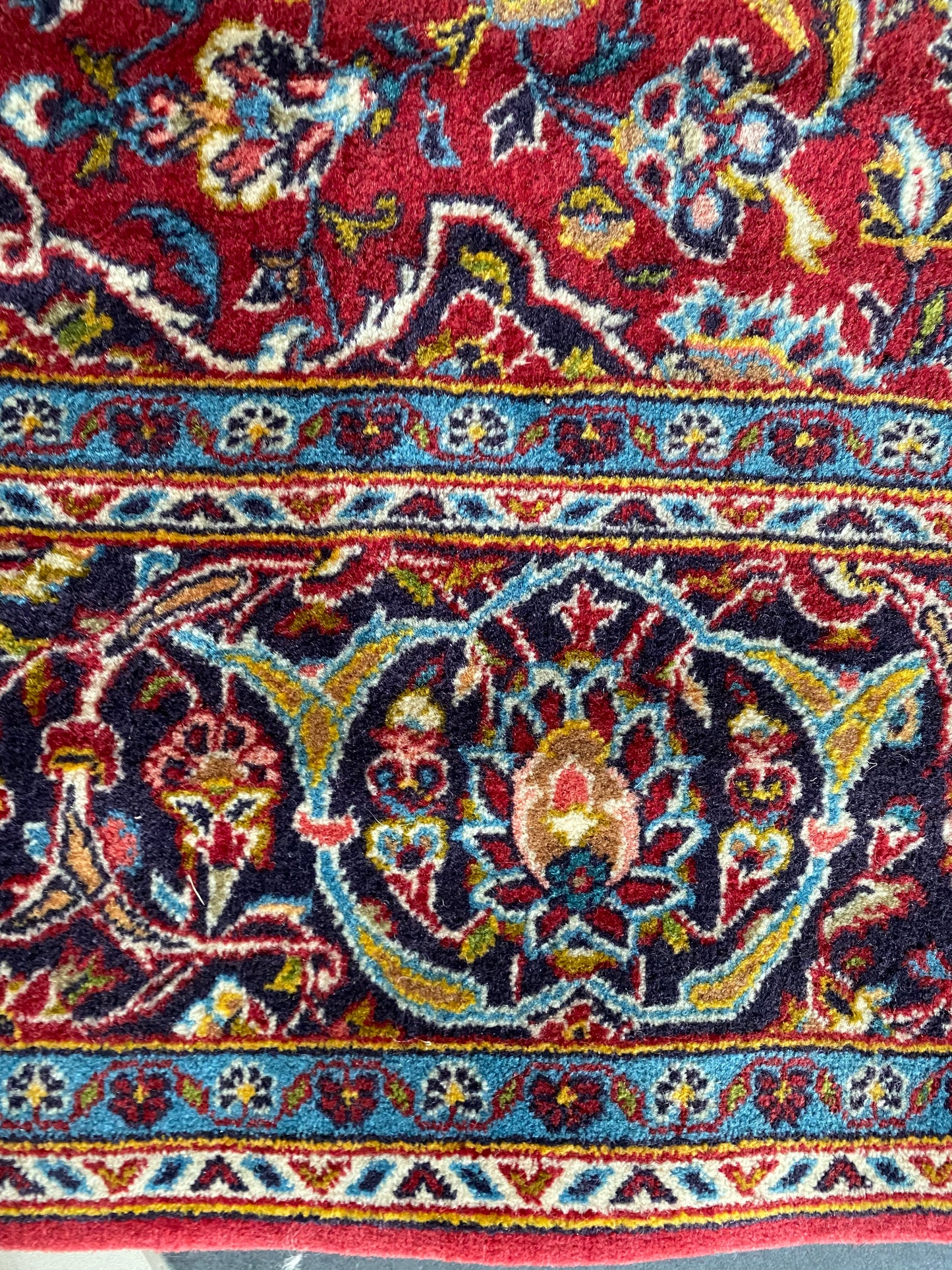 Antique Kashan Carpet Pair