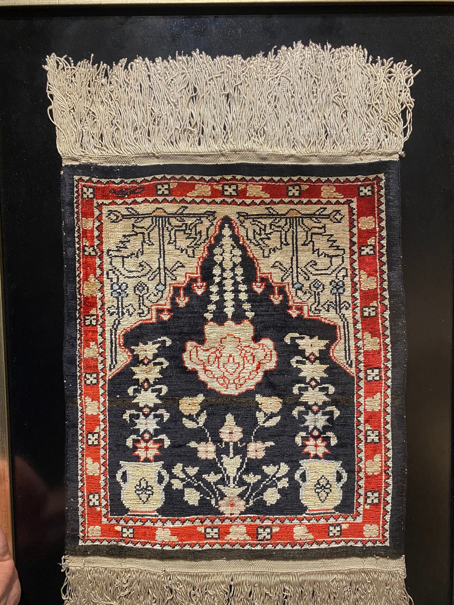 Pure Silk Turkish Hereke Small Rug