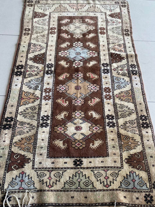 Vintage Turkish Milas Rug