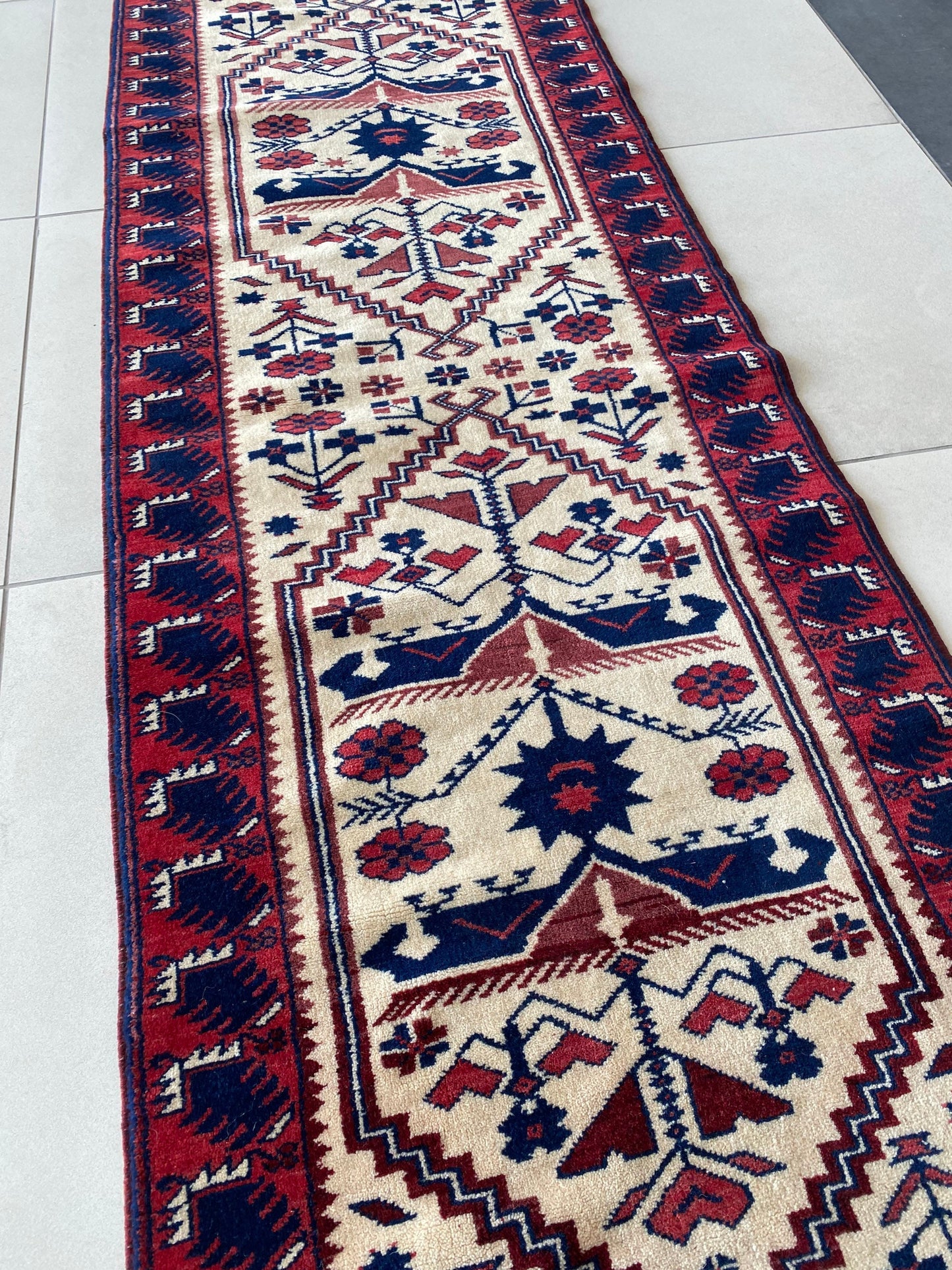 Vintage Anatolian Yagcibedir Runner Rug