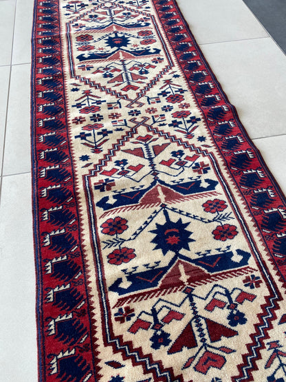 Vintage Anatolian Yagcibedir Runner Rug