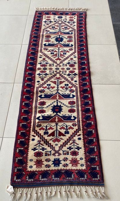 Vintage Anatolian Yagcibedir Runner Rug
