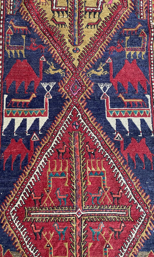 Antique Shahsavan Sumak Runner