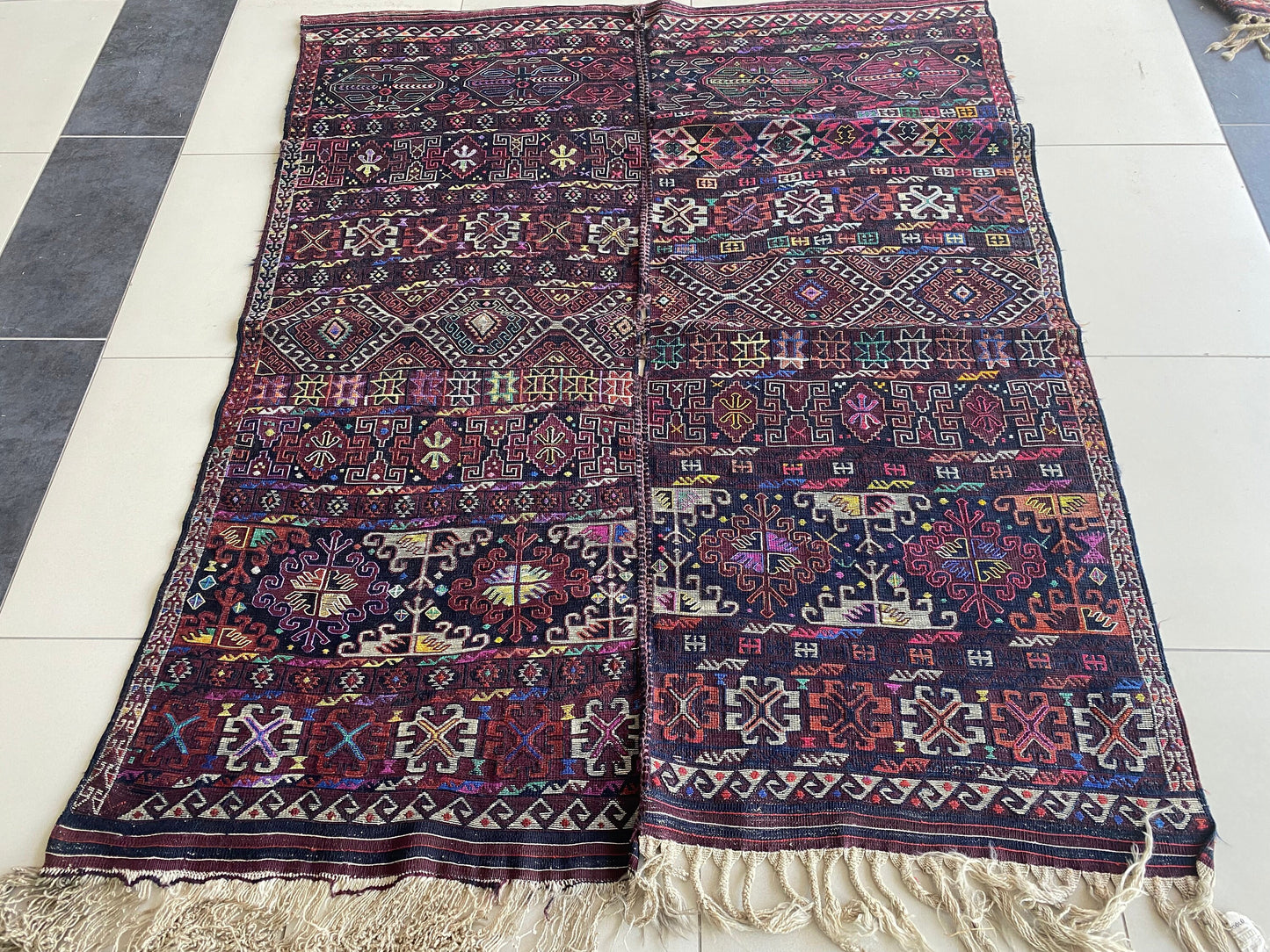 Herki Nomad Tribe Kurdish Kilim Rug