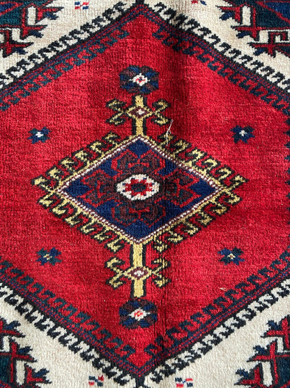 Small Sized Vintage Dosemealti Rug