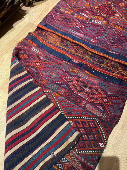 Kurdish Tribal Sumak Large Saddle Bag