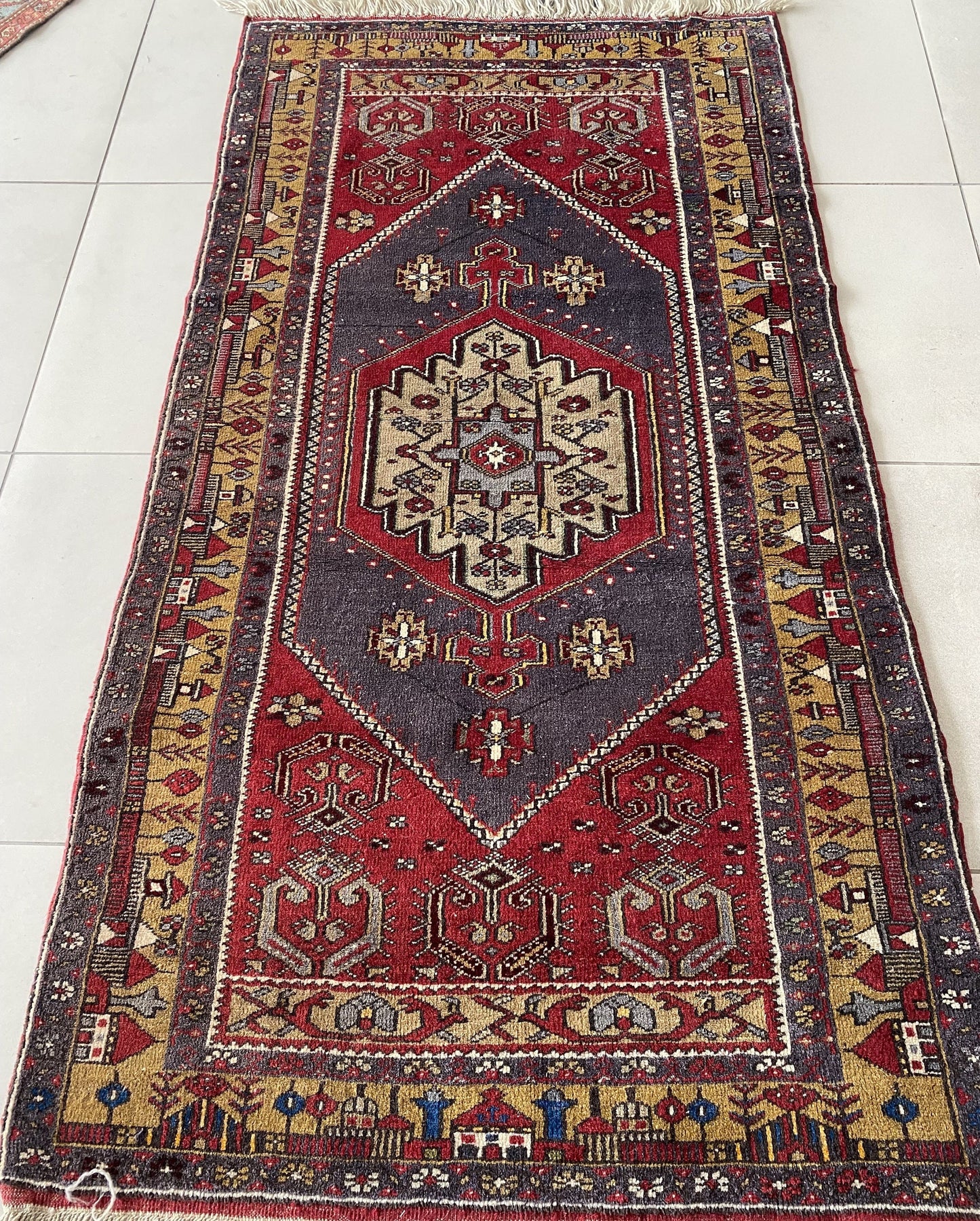 Vintage Turkish Yahyali Rug