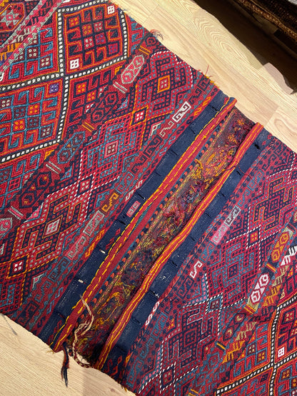 Kurdish Tribal Sumak Large Saddle Bag