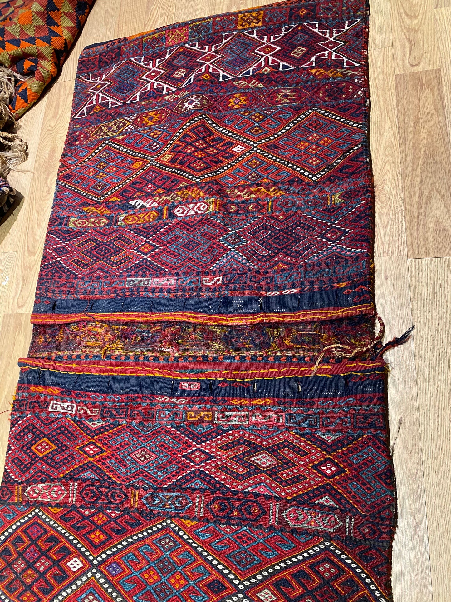 Kurdish Tribal Sumak Large Saddle Bag
