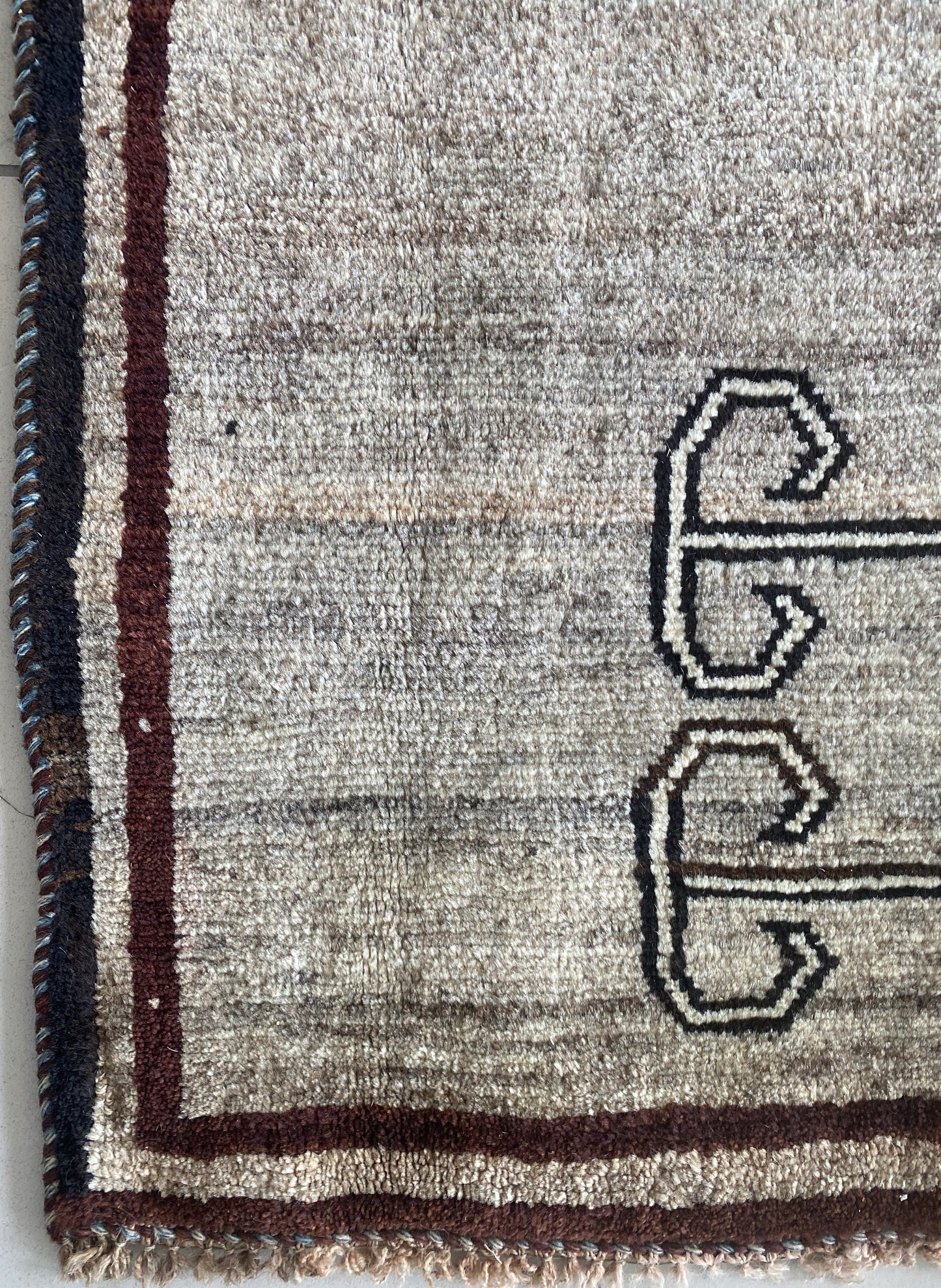 Gabbeh Rug, Natural Color Handwoven Oriental Rug