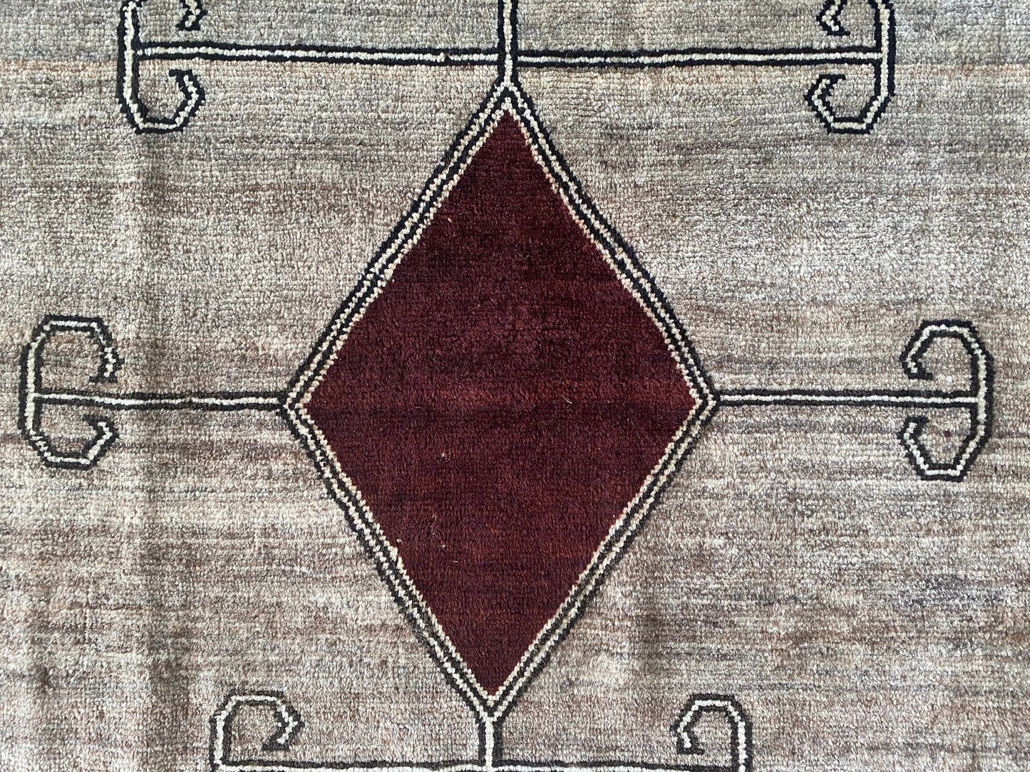 Gabbeh Rug, Natural Color Handwoven Oriental Rug