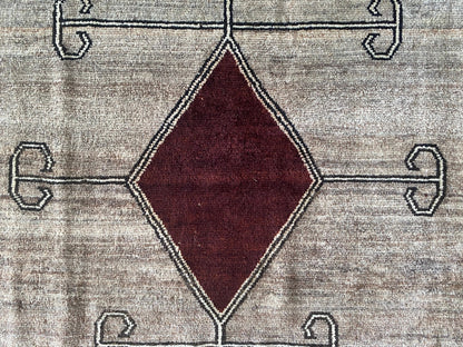 Gabbeh Rug, Natural Color Handwoven Oriental Rug