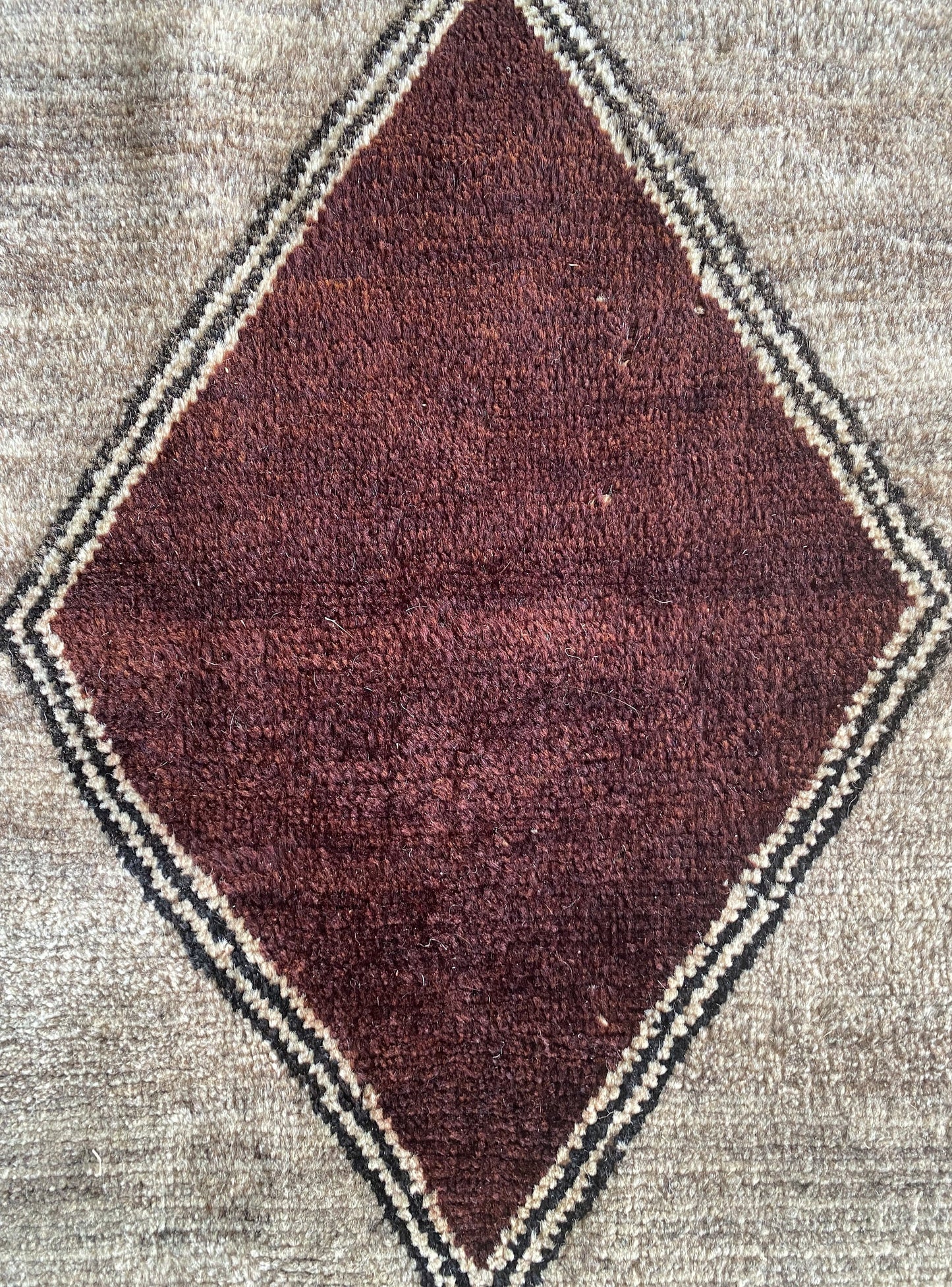 Gabbeh Rug, Natural Color Handwoven Oriental Rug