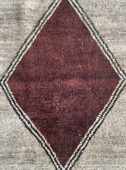 Gabbeh Rug, Natural Color Handwoven Oriental Rug