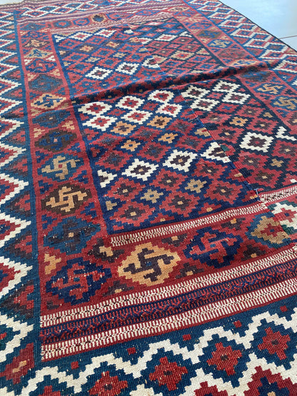 Antique Bakhtiari Kilim Rug