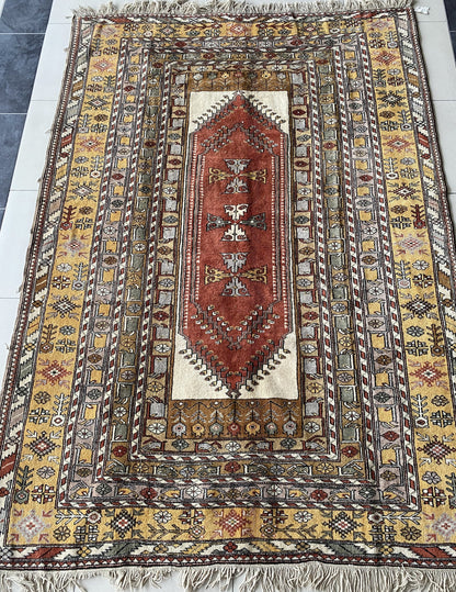 Vintage Turkish Milas Rug